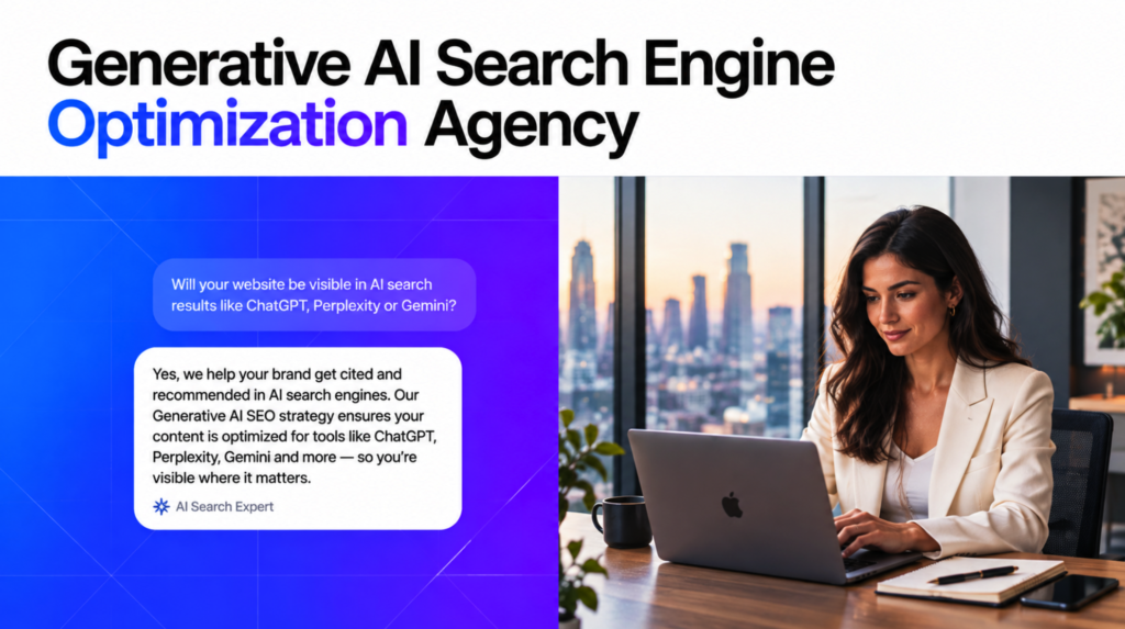 Generative AI search engine optimization agency using link building for AI visibility